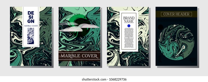 Modern Magazine Cover Template. Business Invitation, Cool Marble Product Design. Nice Japanese Liquid Paint Corporate Identity. Modern Gift Certicifate Presentation, Magazine Cover Design