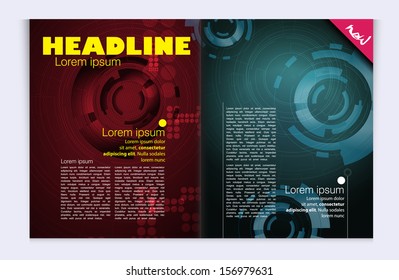 Modern magazine design. Vector