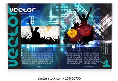 Modern magazine design. Vector