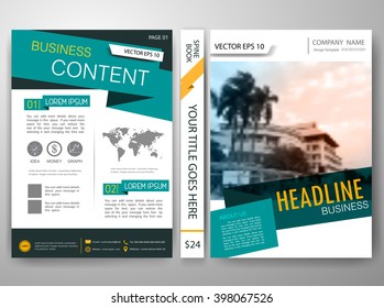 Modern magazine flyers cover annual report  templates vector. Brochure minimal portfolio design. Green label in a4 layout size.