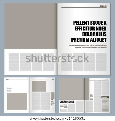 modern magazine layout template stock vector royalty free
