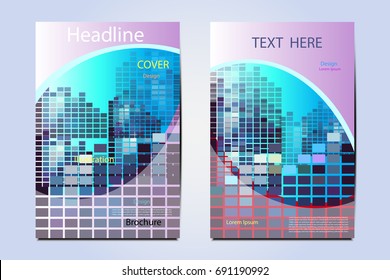 Modern magazine layout template,Flyer cover business brochure illustration cityscape structure geometric vector design,Leaflet advertising abstract background,Annual report for presentation in A4 size