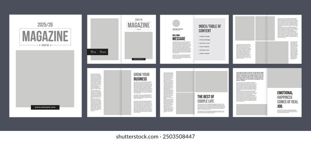 Moderne Magazin Template Layout Premium Vektor.