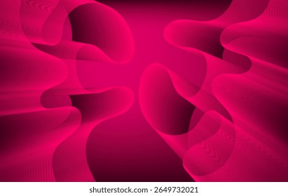Un fondo abstracto magenta moderno con líneas curvas y fluidas y efectos de degradado. Perfecto para arte digital, carteles, temas tecnológicos, presentaciones, Anuncios de redes sociales o diseños futuristas