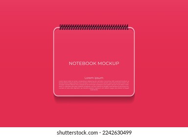 modern magenta color notebook mockup templates