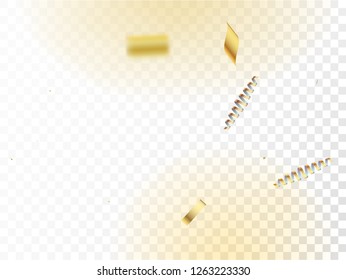 Modern Magic Glitter Confetti, Golden Foil Tinsel Trail. Horizontal Mystical Sparkles Background. Cool Premium Christmas, New Year, Birthday Party Holiday Frame. Magic Glitter Confetti Tinsel
