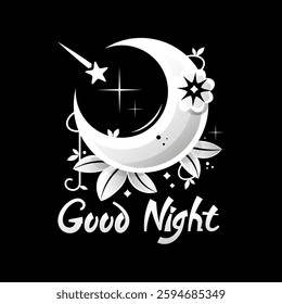 Modern magic witchcraft card with astrology moon on outer space background. Realistic hand drawing full moon vector illustration