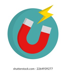 Modern magnet and magnetic icon. Vector.