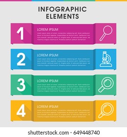 Modern magnify infographic template. infographic design with magnify icons includes magnifier, microscope. can be used for presentation, diagram, annual report, web design.