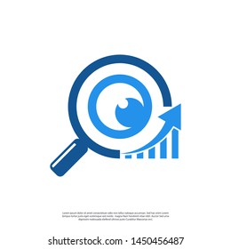 modern magnifying glass vector logo