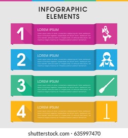 Modern maid infographic template. infographic design with maid icons includes mop. can be used for presentation, diagram, annual report, web design.
