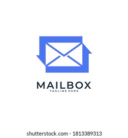 modern mail box logo design