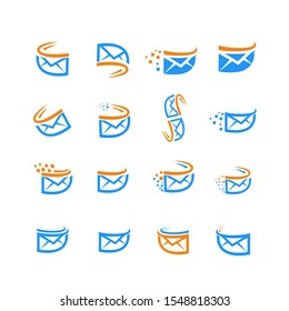 Modern mail icons collection. Pack modern infographic logo