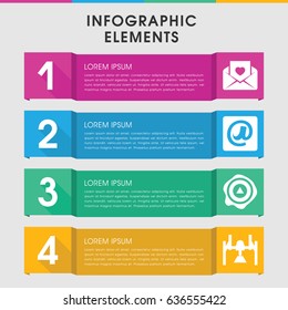 Modern mail infographic template. infographic design with mail icons includes arrow up, love letter. can be used for presentation, diagram, annual report, web design.