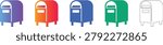 Modern Mailbox Icons for Postal Services vol 1740