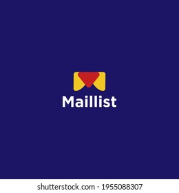 Modernes Logo-Design der Mailist. Vektorgrafik
