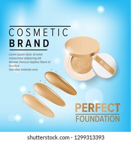 modern makeup foundation with glamorous look for ads and promotion