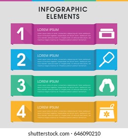 Modern makeup infographic template. infographic design with makeup icons includes cream box, mirror. can be used for presentation, diagram, annual report, web design.