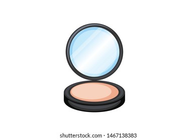 Modern makeup mirror vector colorful icon 