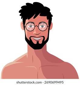 Personagem masculino moderno simbolizando inteligência, confiança e masculinidade