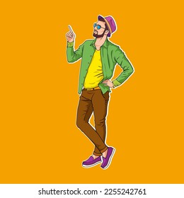 modern male figure vector illustrator