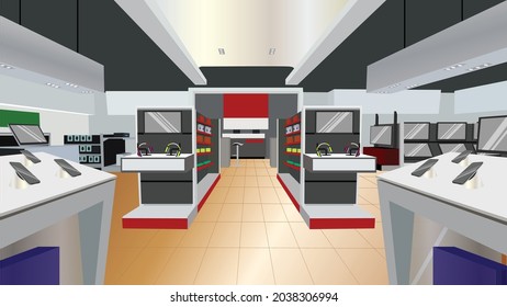Modern Mall Electronic Shop Background