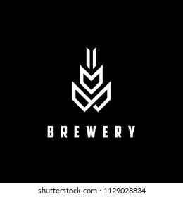 Modern Malt Wheat Grain Cereal Rice Logo design for Beer Brewery logo