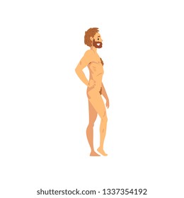 Modern Man, Biology Human Evolution Stage, Evolutionary Process of Man Vector Illustration