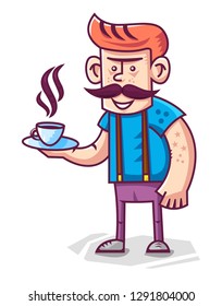 Modern man with cup