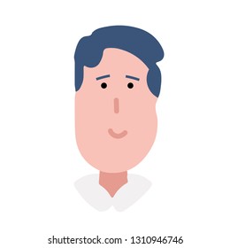 Modern man face character vector