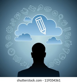 modern man and global computer network