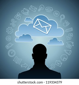 modern man and global computer network