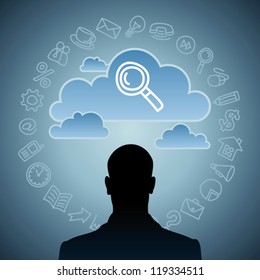 modern man and global computer network