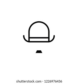 Modern man hat icon