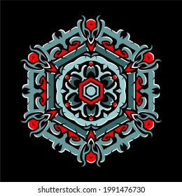 Diseño moderno de vectores de arte mandala con una hermosa mezcla de colores, adecuado para todas las necesidades de diseño publicitario, tanto para diseños de tarjetas de visita, banners, folletos y otros.
archivos de formato EPS