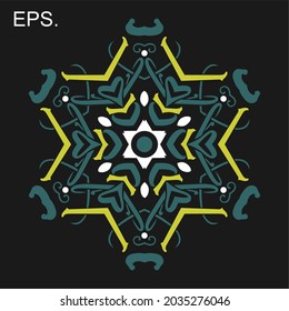 Modern mandala art vector design with a beautiful mix of colors, suitable for all advertising design needs, both for business card designs, banners, brochures and others. EPS format files