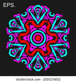 Modernes mandala Art Vektordesign mit einer schönen Mischung von Farben, geeignet für alle Bedürfnisse der Werbung Design, sowohl für Visitenkartendesigns, Banner, Broschüren und andere. EPS-Format-Dateien