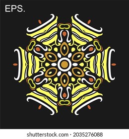 Modern mandala art vector design with a beautiful mix of colors, suitable for all advertising design needs, both for business card designs, banners, brochures and others. EPS format files
