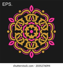 Modern mandala art vector design with a beautiful mix of colors, suitable for all advertising design needs, both for business card designs, banners, brochures and others. EPS format files
