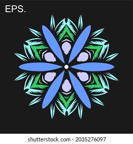 Modern mandala art vector design with a beautiful mix of colors, suitable for all advertising design needs, both for business card designs, banners, brochures and others. EPS format files