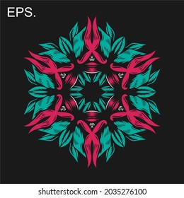 Modern mandala art vector design with a beautiful mix of colors, suitable for all advertising design needs, both for business card designs, banners, brochures and others. EPS format files