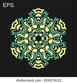 Modern mandala art vector design with a beautiful mix of colors, suitable for all advertising design needs, both for business card designs, banners, brochures and others. EPS format files