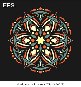 Modern mandala art vector design with a beautiful mix of colors, suitable for all advertising design needs, both for business card designs, banners, brochures and others. EPS format files