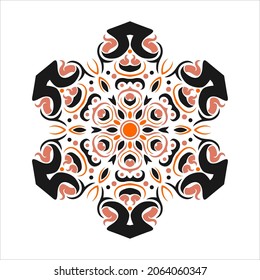 Diseño moderno de vectores de arte mandala con una hermosa mezcla de colores, adecuado para todas las necesidades de diseño publicitario, tanto para diseños de tarjetas de visita, banners, folletos y otros. archivos de formato EPS