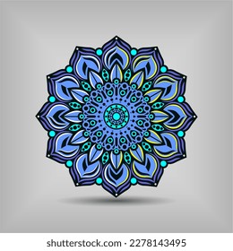 Diseño moderno de vectores de arte mandala con una hermosa mezcla de colores, adecuado para todas las necesidades de diseño publicitario, tanto para diseños de tarjetas de visita, banners, folletos y otros.
archivos de formato EPS