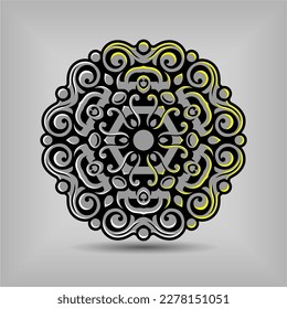 Diseño moderno de vectores de arte mandala con una hermosa mezcla de colores, adecuado para todas las necesidades de diseño publicitario, tanto para diseños de tarjetas de visita, banners, folletos y otros.
archivos de formato EPS