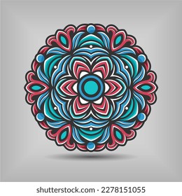 Modernes mandala Art Vektordesign mit einer schönen Mischung von Farben, geeignet für alle Bedürfnisse der Werbung Design, sowohl für Visitenkartendesigns, Banner, Broschüren und andere.
EPS-Format-Dateien