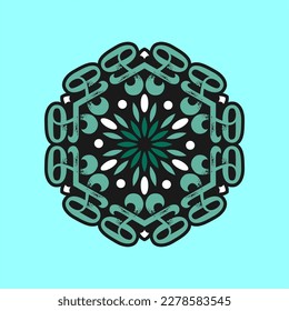Diseño moderno de vectores de arte mandala con una hermosa mezcla de colores, adecuado para todas las necesidades de diseño publicitario, tanto para diseños de tarjetas de visita, banners, folletos y otros.
archivos de formato EPS
