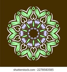 Diseño moderno de vectores de arte mandala con una hermosa mezcla de colores, adecuado para todas las necesidades de diseño publicitario, tanto para diseños de tarjetas de visita, banners, folletos y otros.
archivos de formato EPS