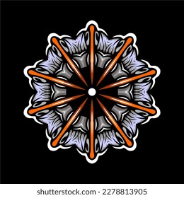 Modern mandala art vector design with a beautiful mix of colors, suitable for all advertising design needs, both for business card designs, banners, brochures and others.
EPS format files